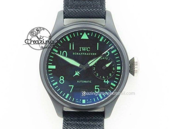 MIROTIME 0302 Big Pilot IW329802 M+F 1:1 Best Edition Green Dial on Green Nylon Strap MY Unique 7002